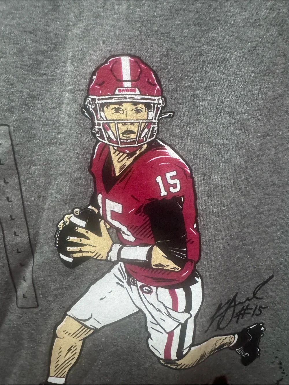 Bundle 4 $10 items for $30 Georgia Youth Gray Graphic Football Tee Large